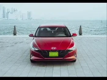 Hyundai Elantra Red Sedan For Rent in Qatar